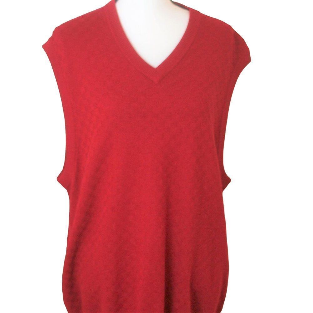 Golfing Sweater Vest Greg‎ Norman Red Size Large
